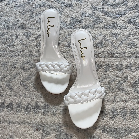 White Lulus Braided Heels - Picture 5 of 5